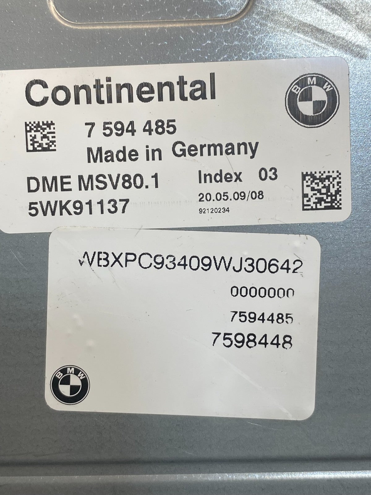 2007 - 2011 BMW 328i 528i E90 ECM ECU Engine Computer 7594485 AH4920 DG2
