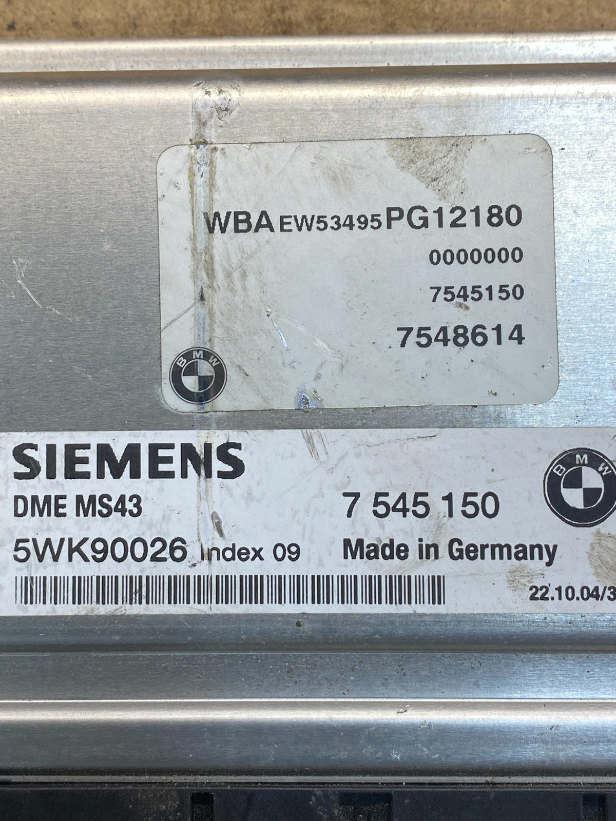 2003 to 2005 BMW X5 ECM ECU Engine Control Computer Module 7545150 AG7087 DG2