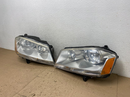 2008 to 2014 Dodge Avenger Left+Right Side Set Halogen Headlights AG5656 DW1