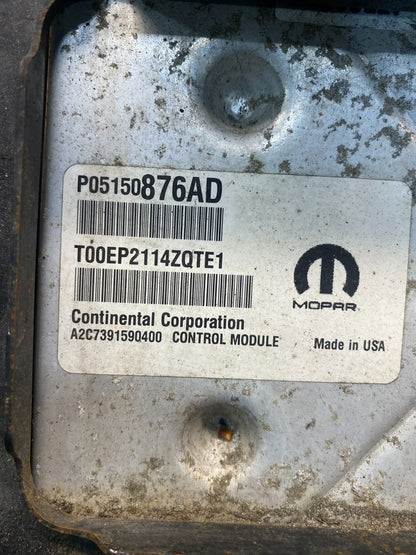 2015 Dodge Caravan Engine Control Unit ECU Module p05150876ad AF4048 DW2