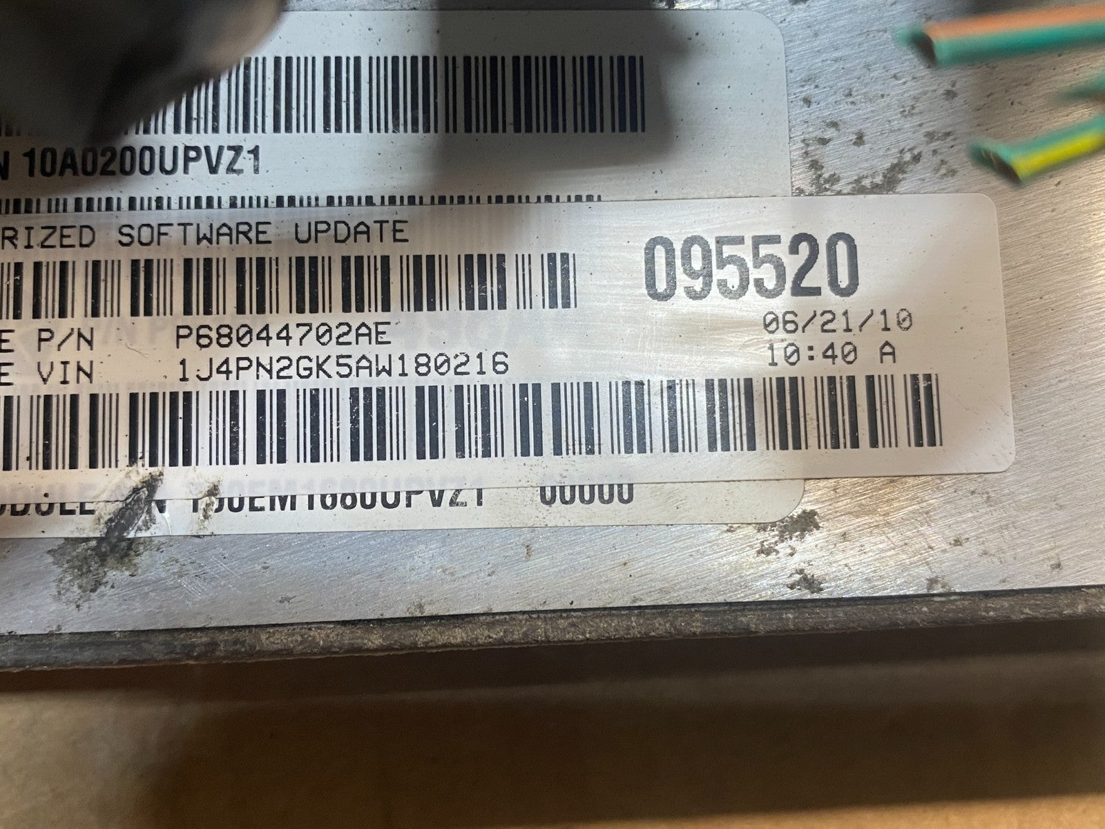 2010 Jeep Liberty Nitro 3.7L Engine Control Unit ECU ECM p68044702AE AE7737 DW2