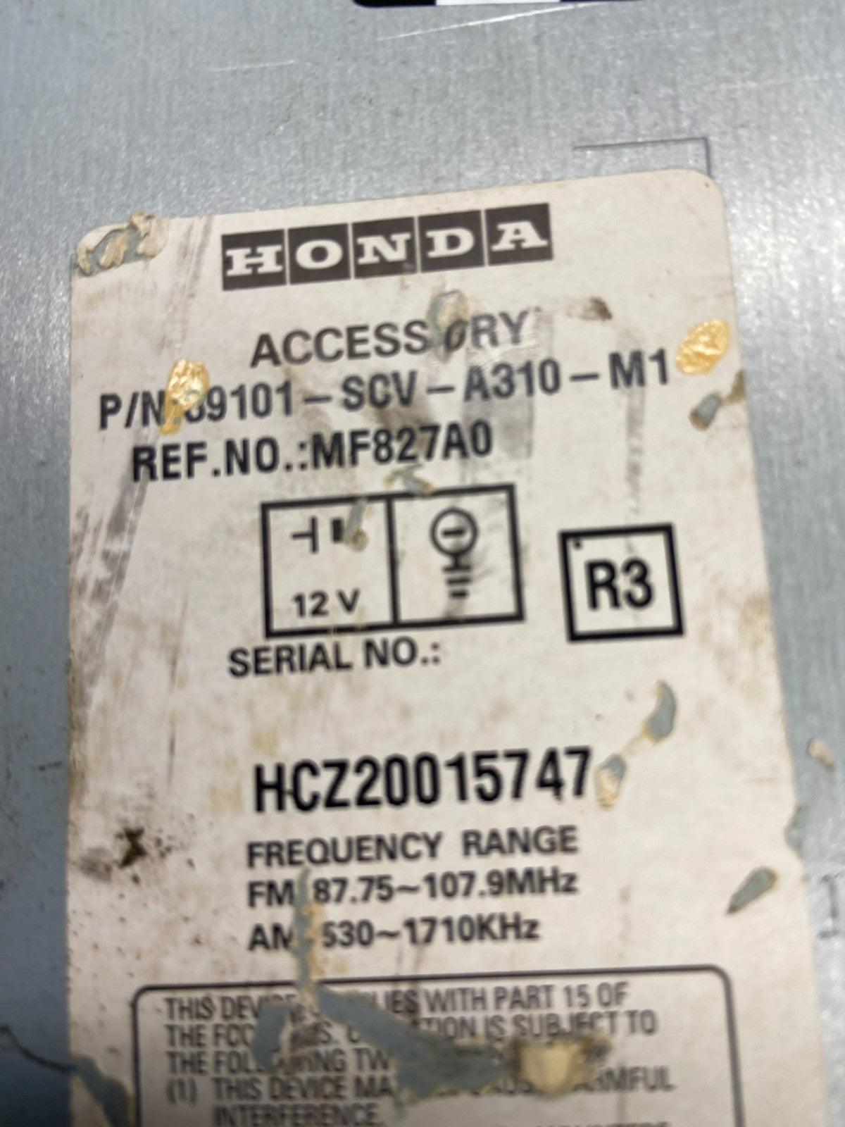 2003-2006 Honda Element Radio AM FM Stereo Cd Player ag8601 DG5