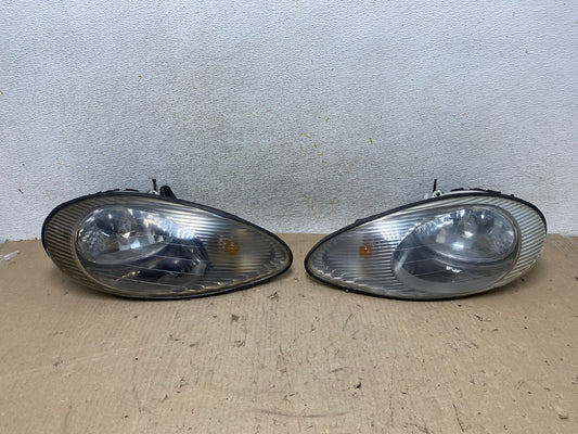 1996 to 1999 Mercury Sable Left+Right Side Set Halogen Headlights AH7690 DW0