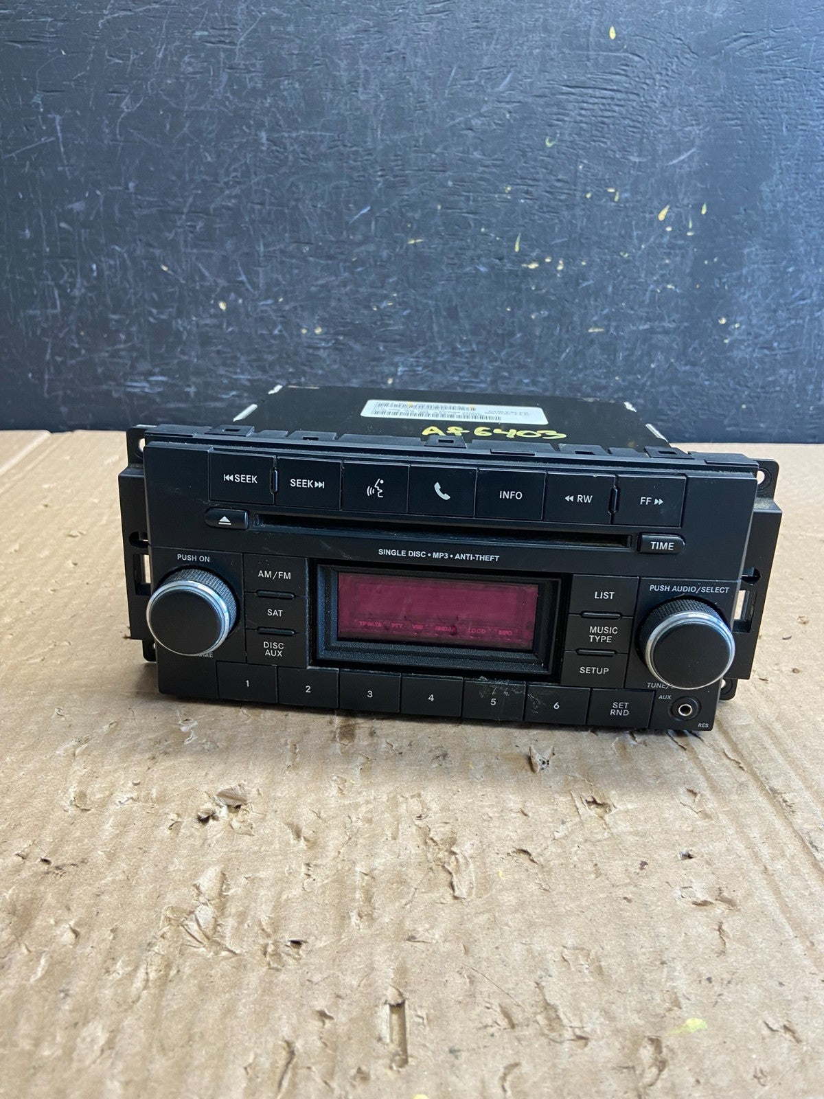 2007-2012 Chrysler Dodge Jeep Ram Radio CD MP3 AUX Receiver AF6403 DG0