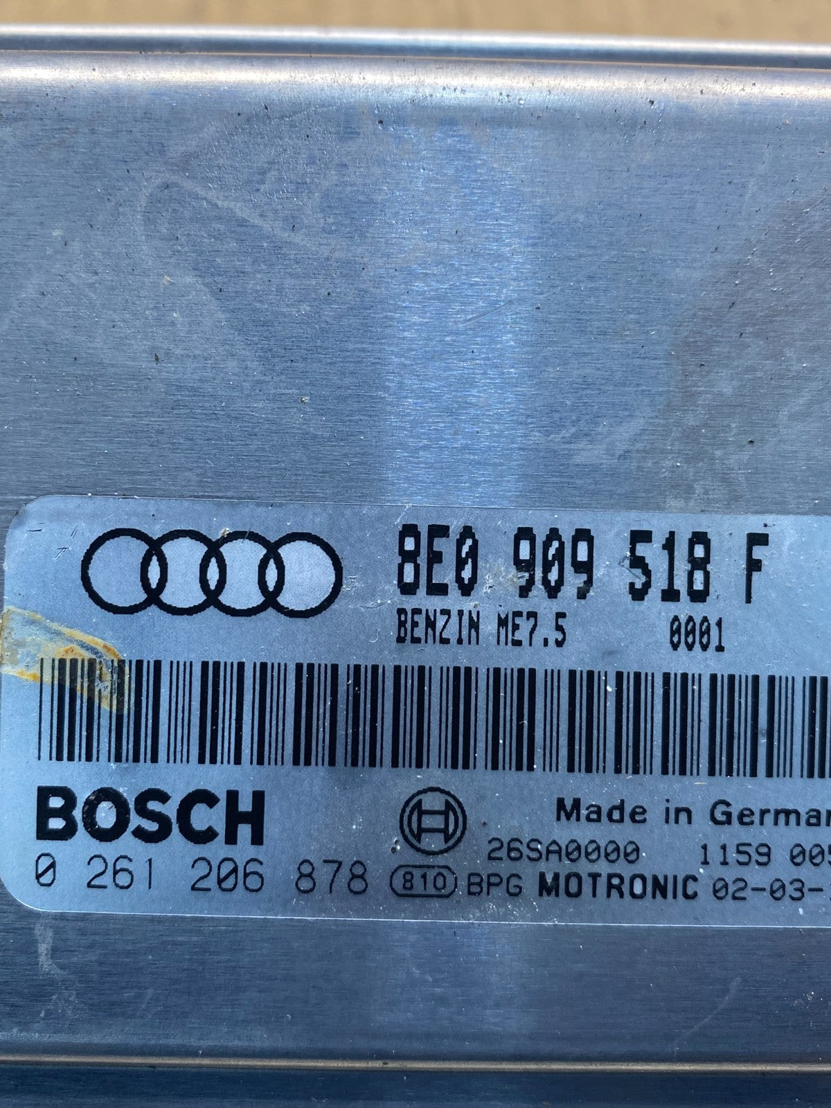 2002 to 2005 Audi A4 1.8L T Engine Computer Ecu Ecm AC7844 DG2
