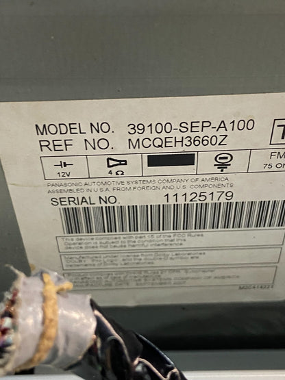 2007 2008 Acura TL Screen Display Navigation Radio Climate Control AE4584 DG6