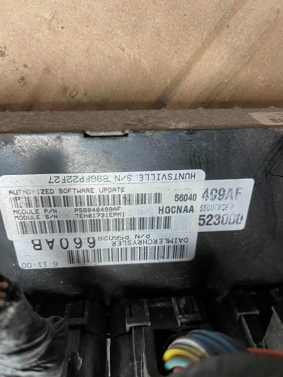 2003 Dodge Dakota 4.7L Engine Computer Module ECM ECU Unit OEM W2344 DG4