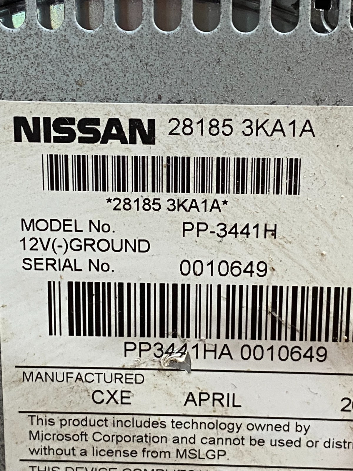 2013 to 2016 Nissan Pathfinder Radio Temperature Climate Control AE7870 DW6