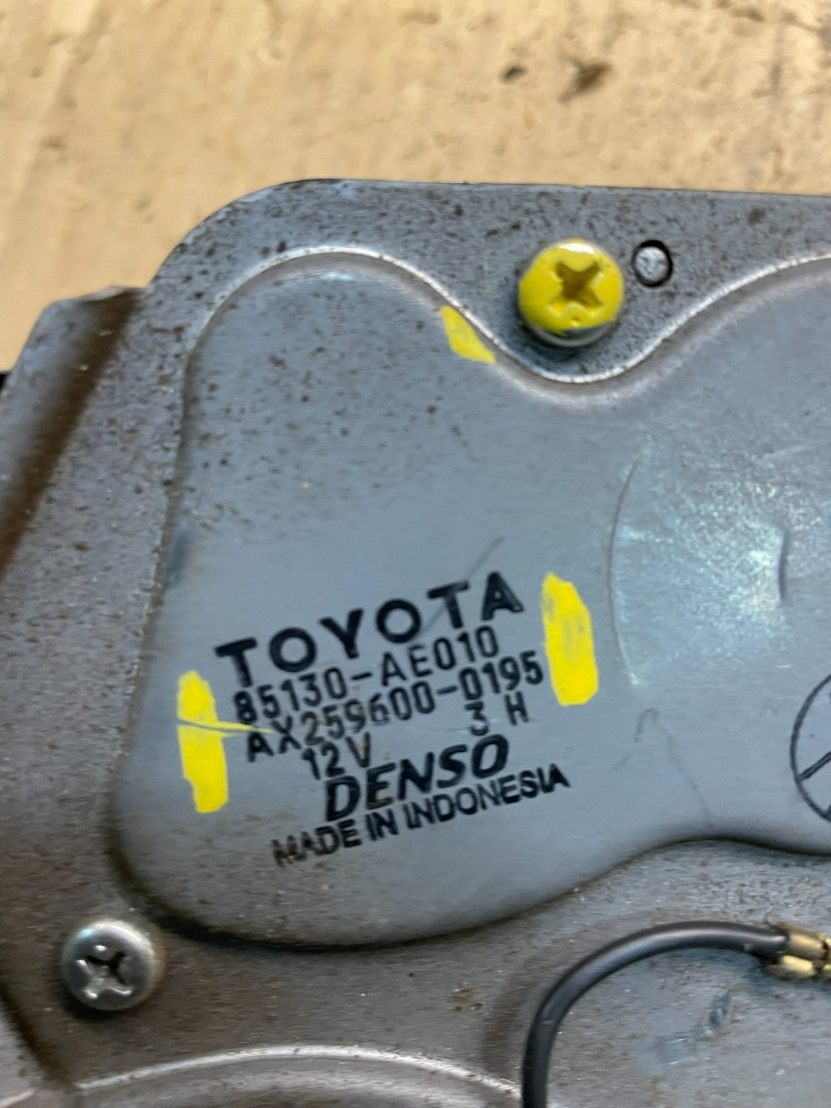 2011-2020 Toyota Sienna Rear Windshield Washer Wiper Motor W6859 DG6