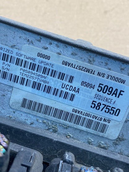2008 Dodge Ram 1500 5.7L ECU ECM Engine Control Computer P05094509af AH3397 DG2