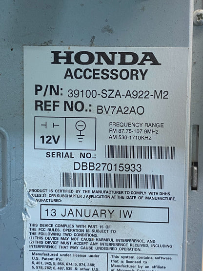 2013 2014 2015 Honda Pilot AM FM CD Audio Radio Player Climate Control AE7931 DG6