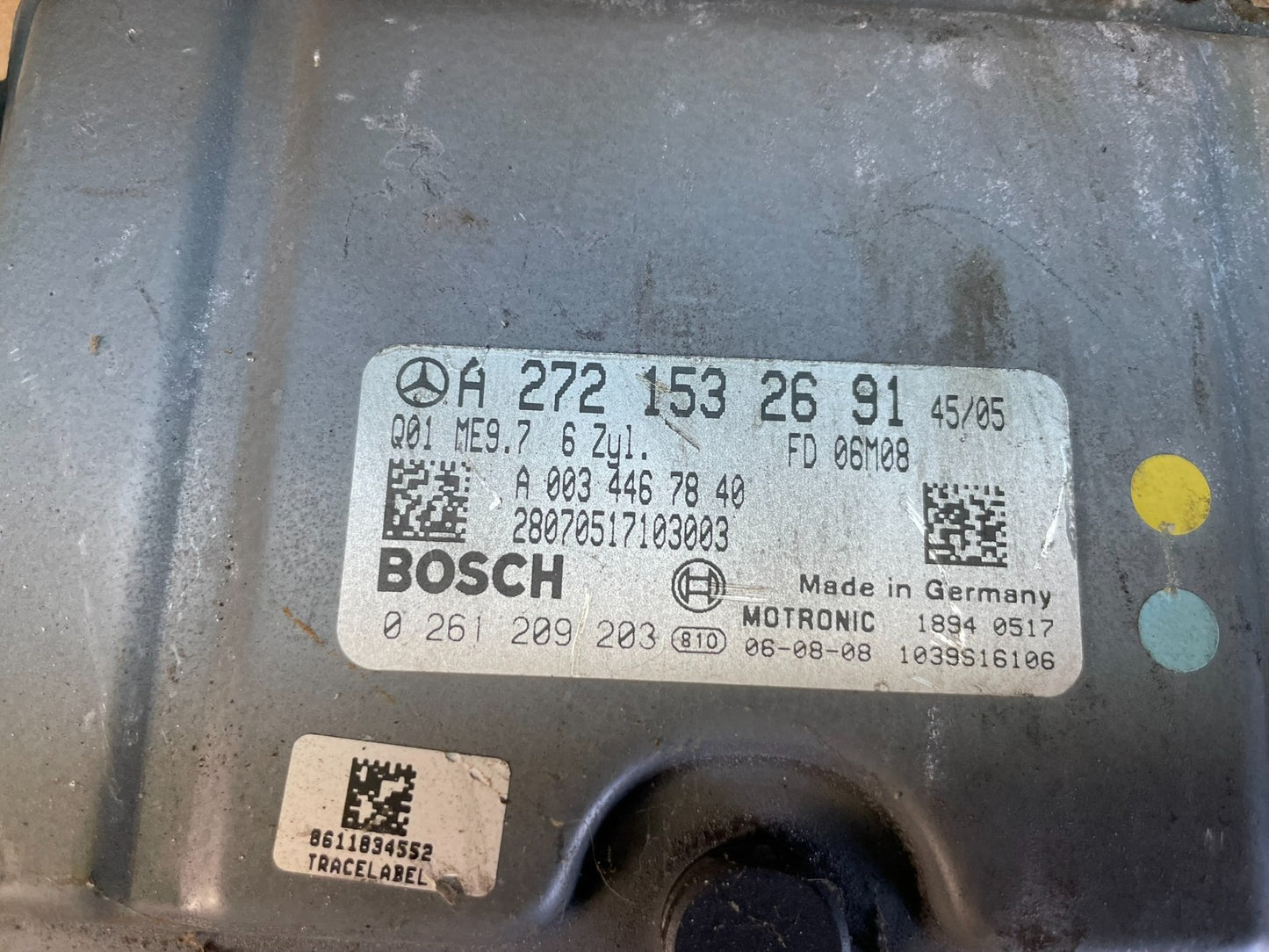 2006 to 2009 Mercedes 3.5L ECU E350 ML350 R350 Engine Computer Module ac5368 DG2