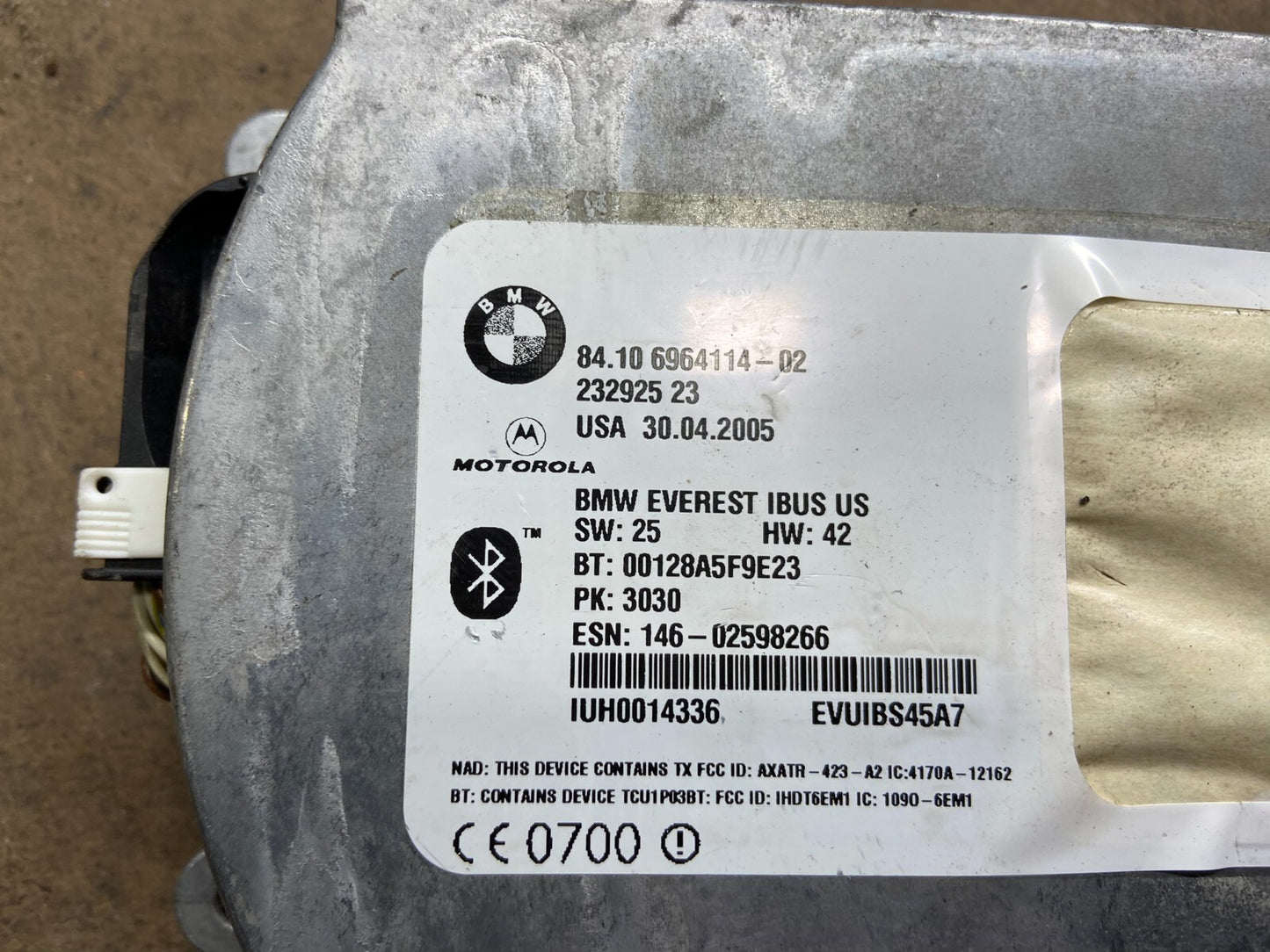 2004 to 2006 Bmw Bluetooth Control Module Computer Telematics OEM M7459 DG2
