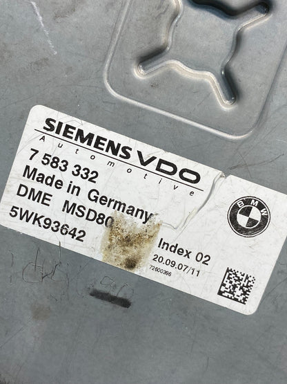 2007 to 2010 BMW N54 335i 535i Engine ECU ECM Computer Module 7583332 AI0295 DW2