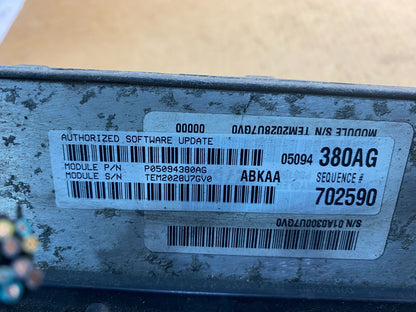 2008 Dodge RAM 1500 3.7L ECU ECM Engine Control Computer p05094380ag AC6898 DG2