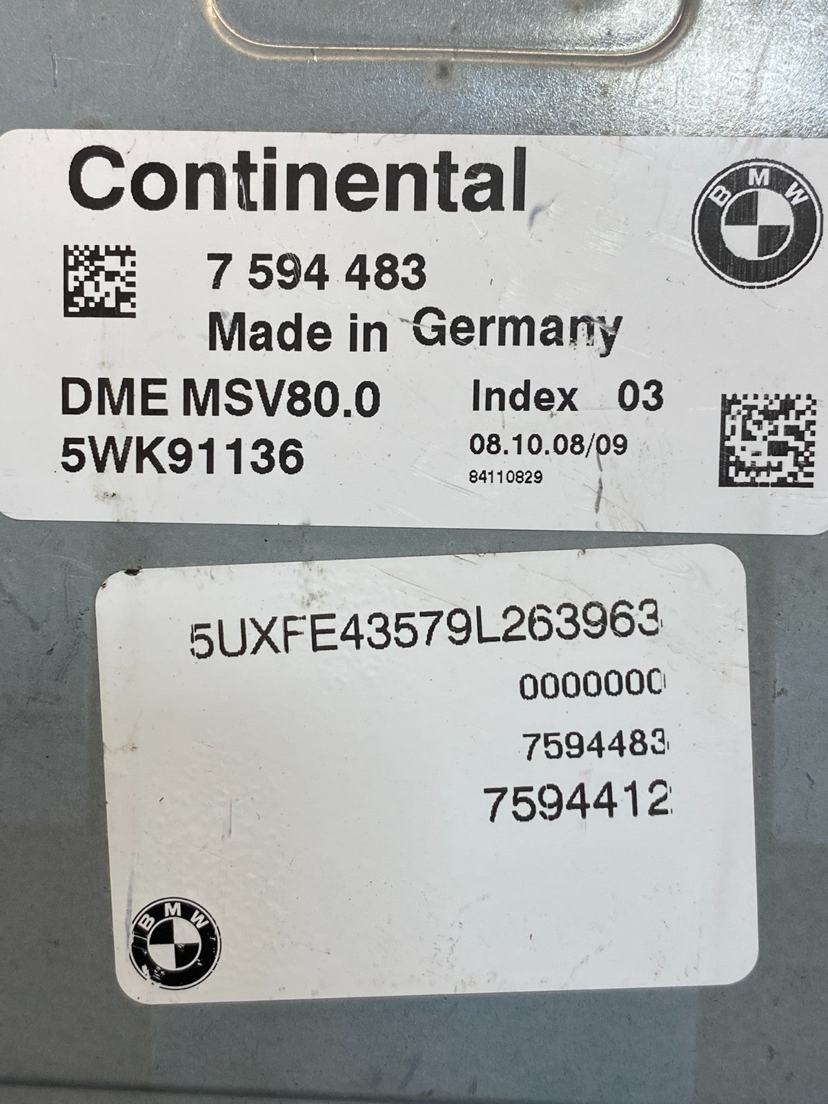2007 to 2014 BMW X5 ECM ECU Engine Control Computer Module 7594483 AE2110 DW2