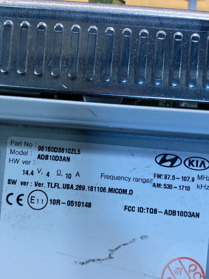 2019 2020 Hyundai Tucson Audio Radio Stereo Receiver Display Screen ad3622 DG6