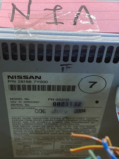 2004 - 2005 Nissan Maxima Screen Radio CD Navigation AB7471  DG5