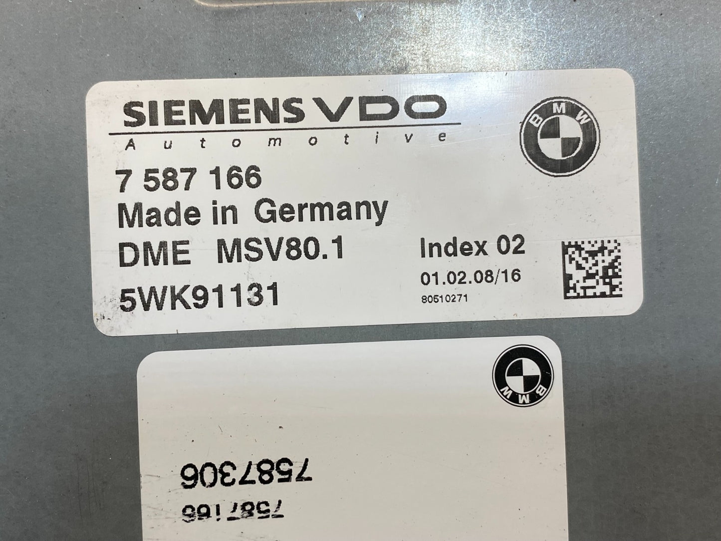 2008 - 2010 BMW 328i 528i E90 ECM ECU Engine Computer 7587166 AG9345 DG2