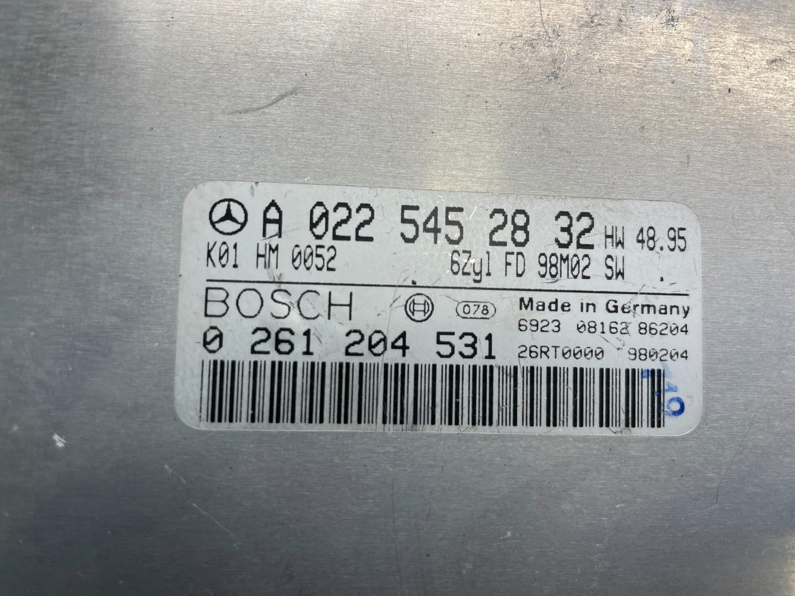 1998 - 1999 Mercedes S320 Engnine Computer Module ECM ECU OEM p4619 DG3