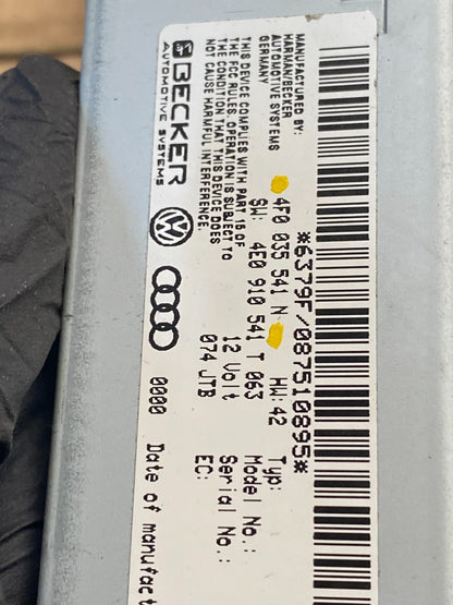2008 - 2012 Audi A4 Radio Receiver Audio Control Module 3 Pcs Set OEM R8606 DG7