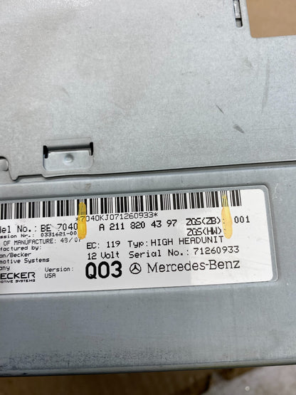 2003 2008 Mercedes E320 E350 Head Screen Display Radio CD Player ac6274 DG4