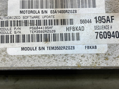 2003 Jeep Liberty 3.7L Engine ECU Computer Module p56044195af AD9581 DW2