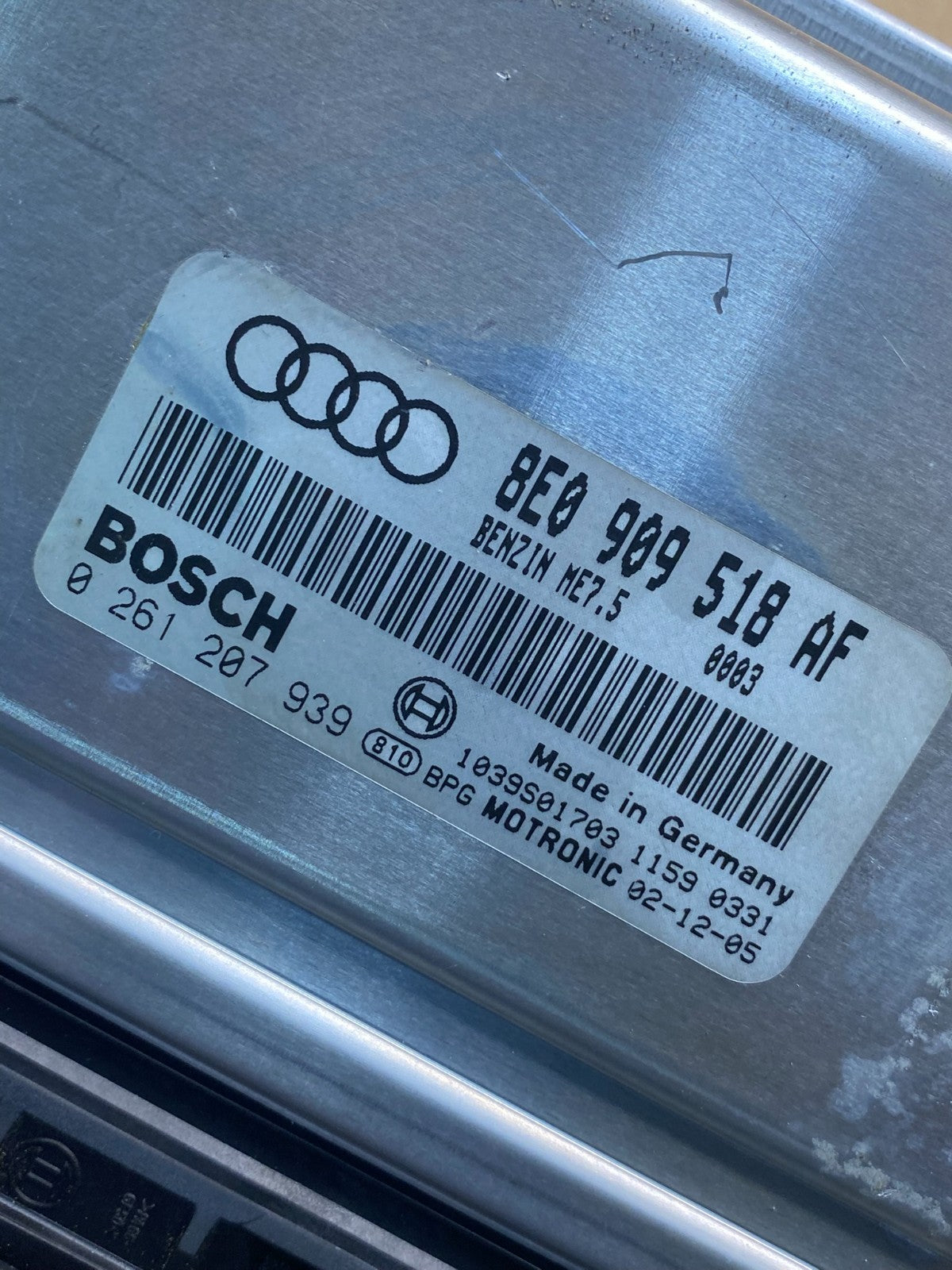 2002 2003 Audi A4 3.0L Engine Computer Ecu Ecm 8E0909518AF ah9842 DG2