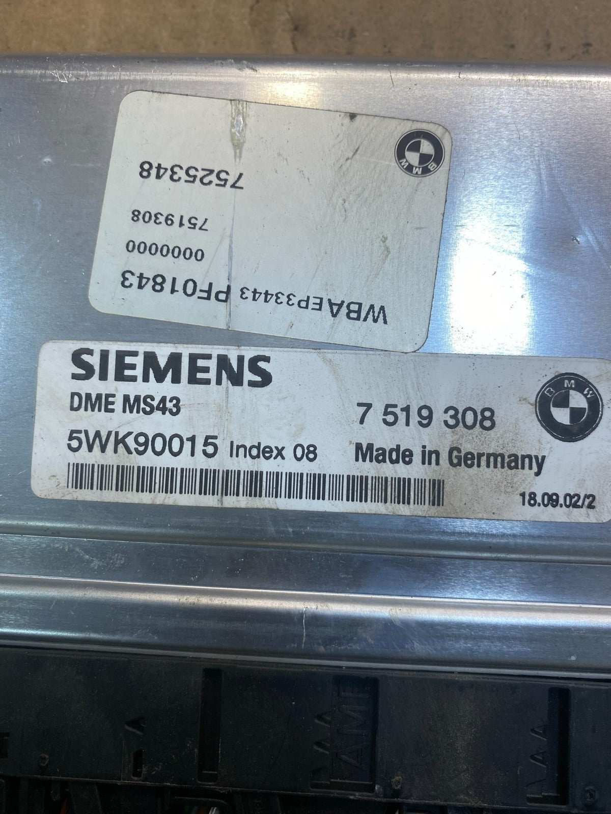 2003 to 2005 BMW X5 ECM ECU Engine Control Computer Module 7519308 AC2582 DW2