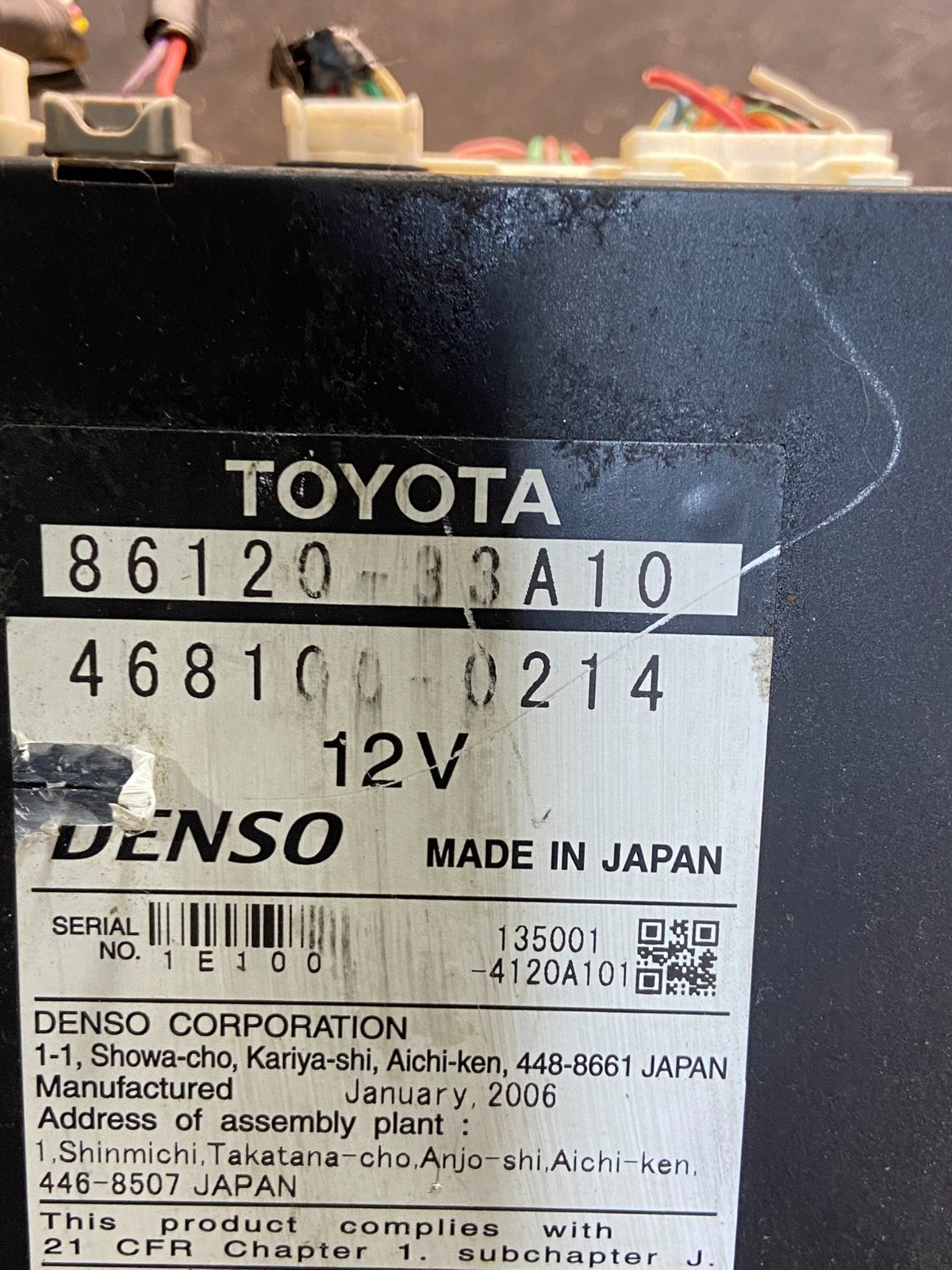 2007 to 2009 Toyota Camry Radio CD Player Climate Control Bezel AG1612 DG6