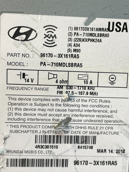 2011-2013 Hyundai Elantra Center Radio Climate Control Air Vent Bezel AD5975 DG8