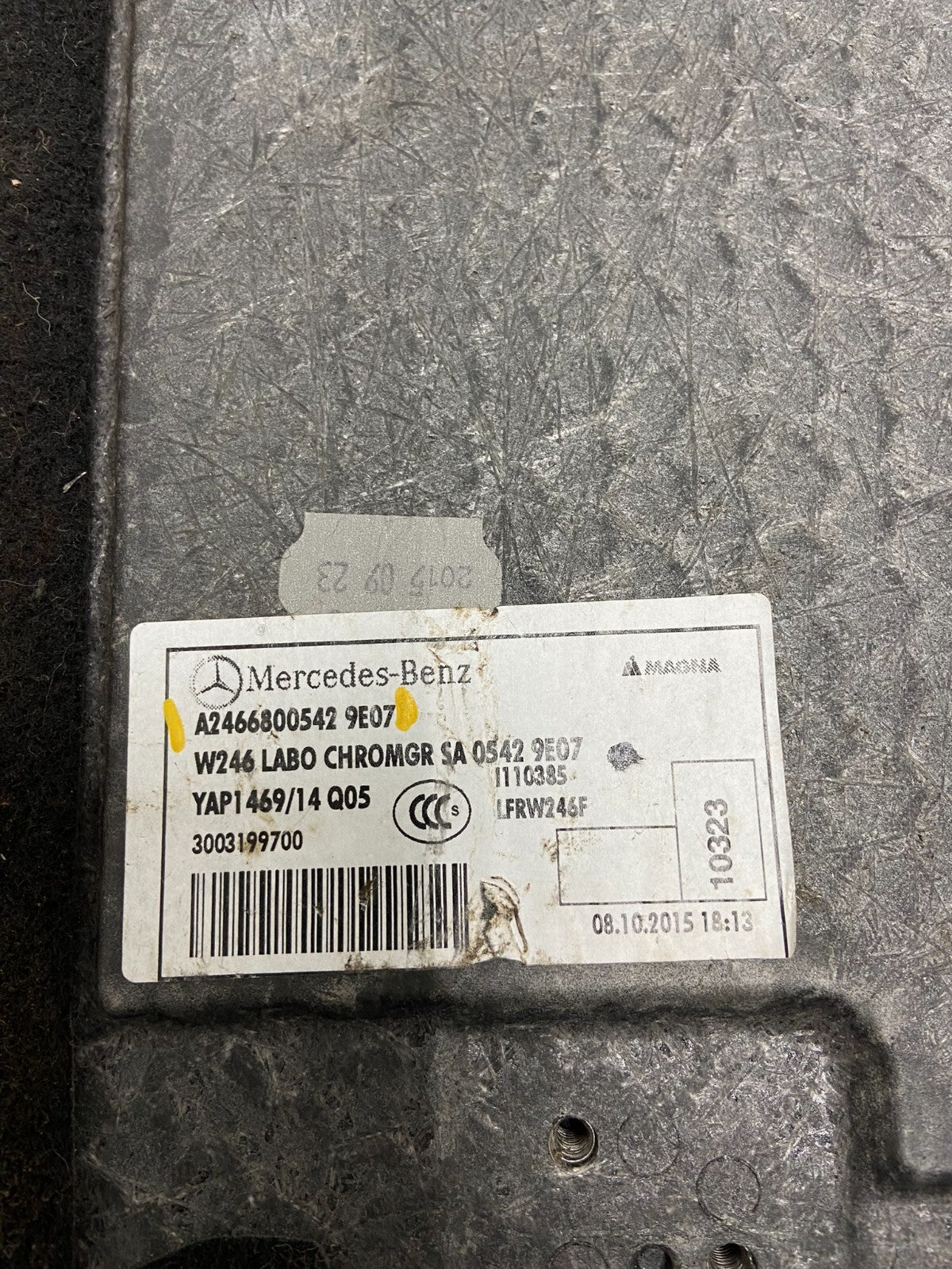 2011-2018 Mercedes-Benz B-Class Floor Carpet Rear Trunk Panel OEM E06807