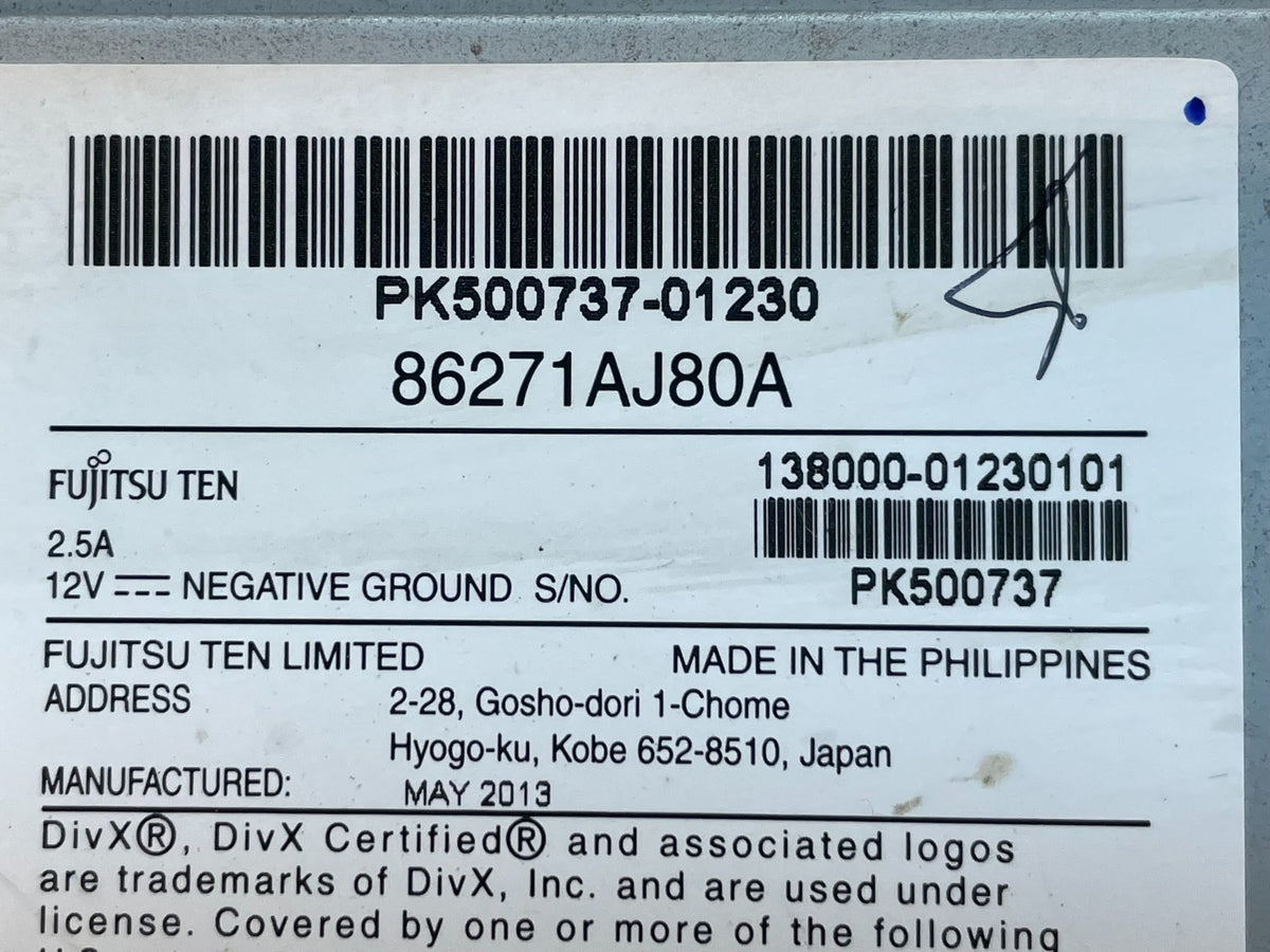 2013 2014 Subaru Legacy Am Fm Cd Player Radio Screen Display AI0565 DG9