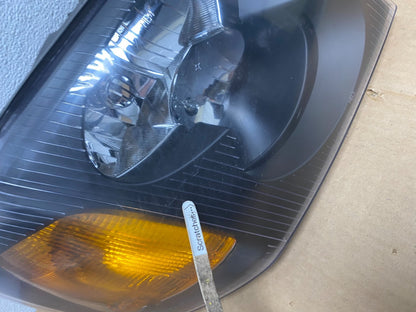 2002 to 2009 Gmc Envoy Left+Right Set Black Headlights Halogen AD0730 DW3