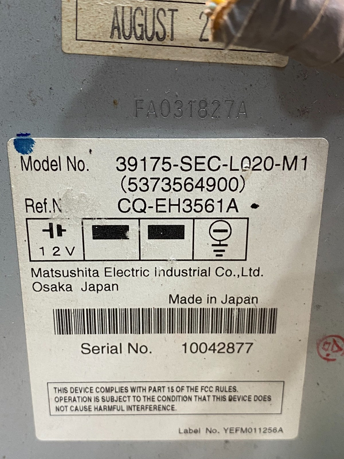 2006 2007 2008 Acura TSX Radio Climate Control AI5121 DG10