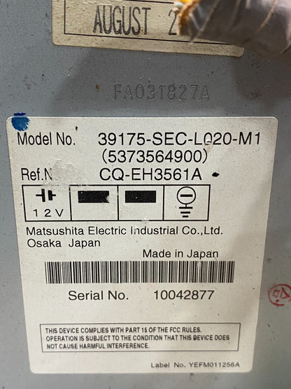 2006 2007 2008 Acura TSX Radio Climate Control AI5121 DG10