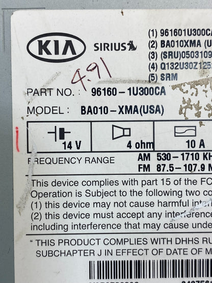 2011 2012 2013 Kia Sorento Sirius AM/FM CD Radio Screen Display AD9894 DG6