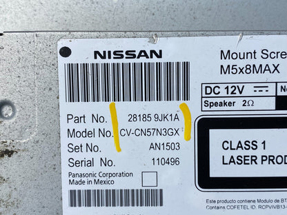 2018 Nissan NV1500 Radio AM FM CD Player Receiver Oem P9213 DG6