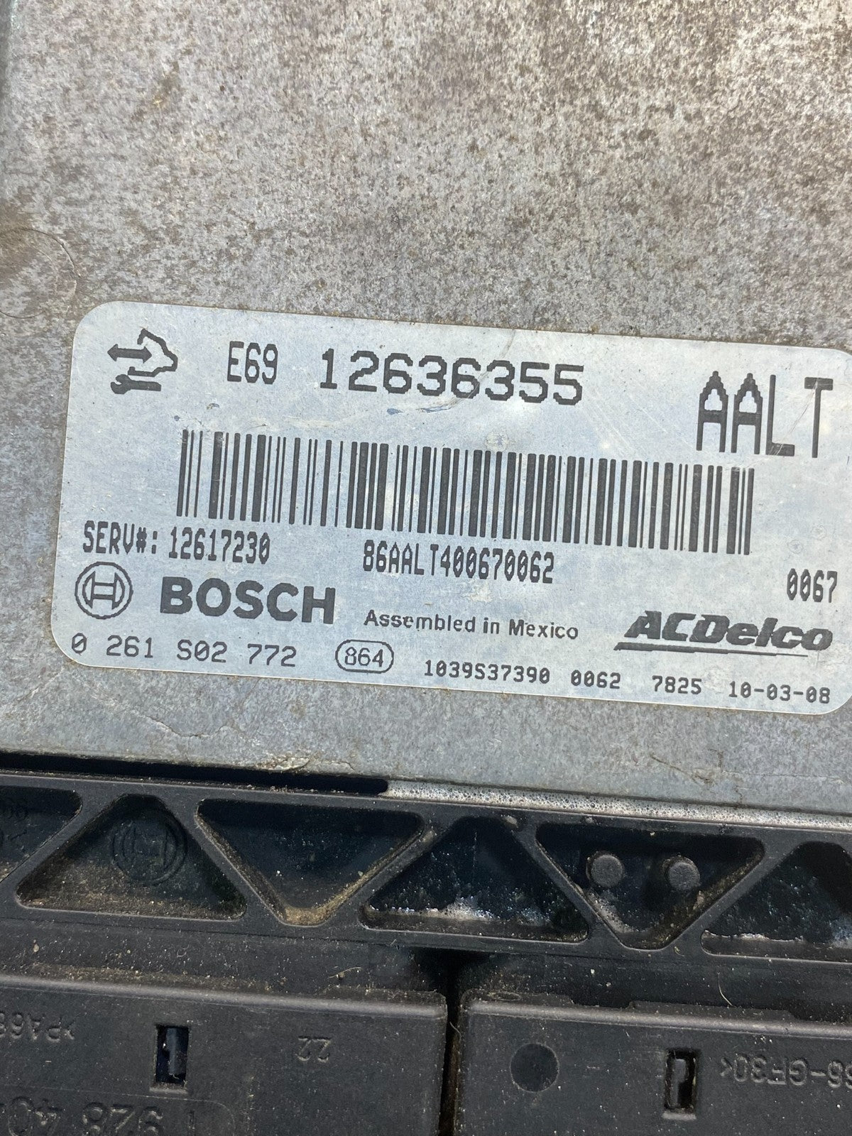 2010 2011 GMC Acadia Traverse Engine Control Module ECM ECU 12636355 AE6399 DW2