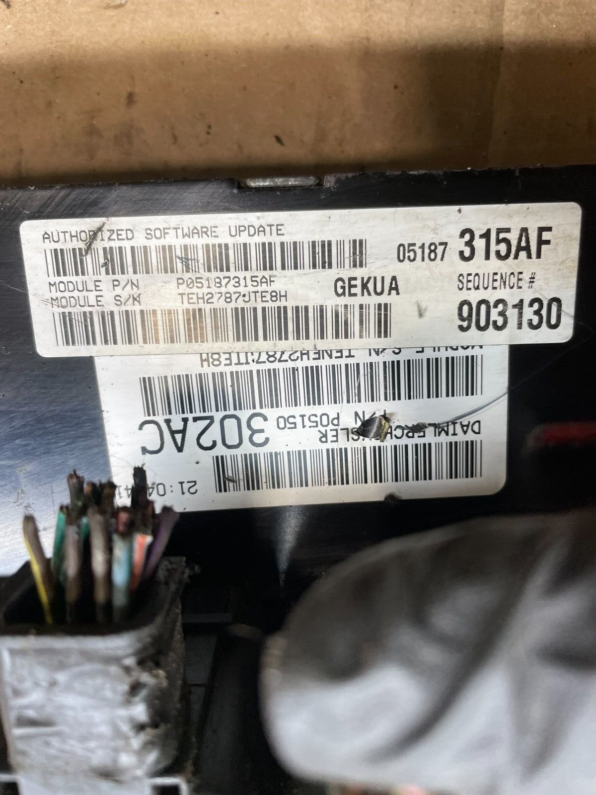 2008 Jeep Grand Cherokee  Commander 3.7L Engine Computer ECU PCM OEM R3722 DG3