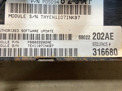 2007 Chrysler Pacifica 4.0L Engine Control ECM P68022202AE AE4735 DW2