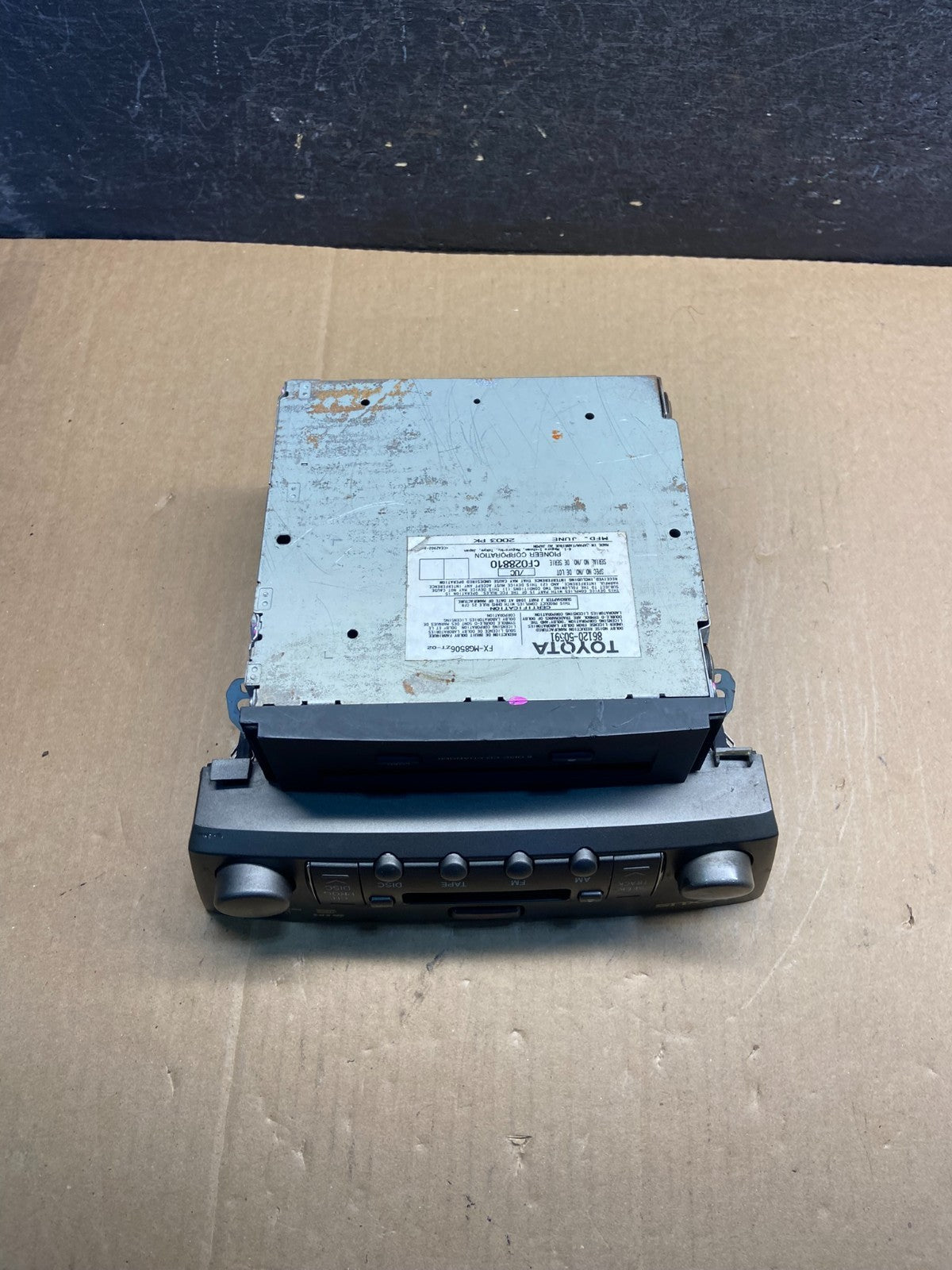 2001 - 2003 Lexus LS430 In Dash 6 Disc CD Cassette Player Radio AF9449 DG4
