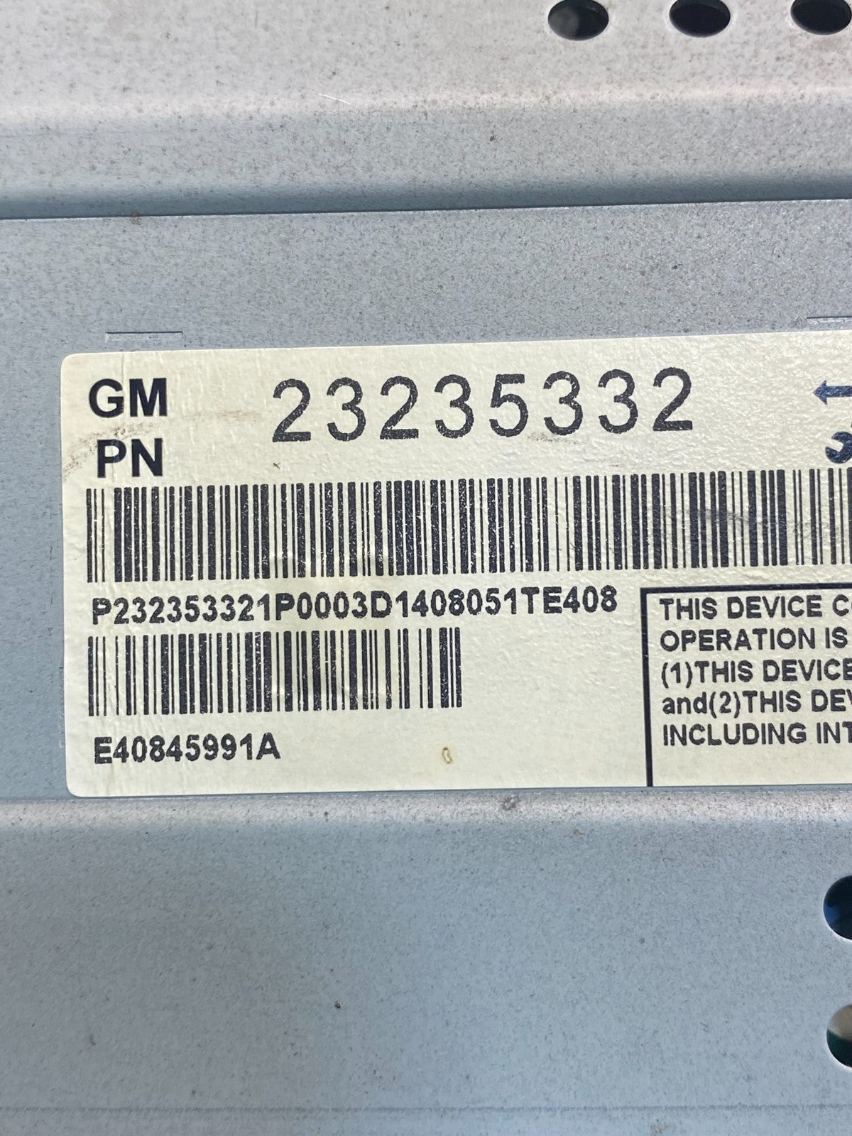 2013 2014 2015 Chevrolet Malibu Display Dash Screen Radio Information AD1571 DW6