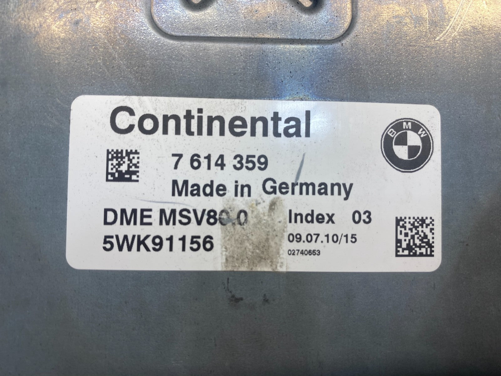 2007 - 2011 BMW 328i 528i E90 ECM ECU Engine Computer 7614359 ad0500 DG2