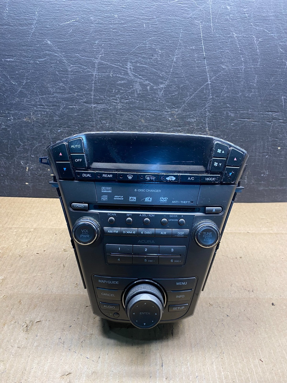 2007 to 2009 Acura Mdx Radio Stereo 6 CD Player Climate Control Pan OE AG7335 DG0