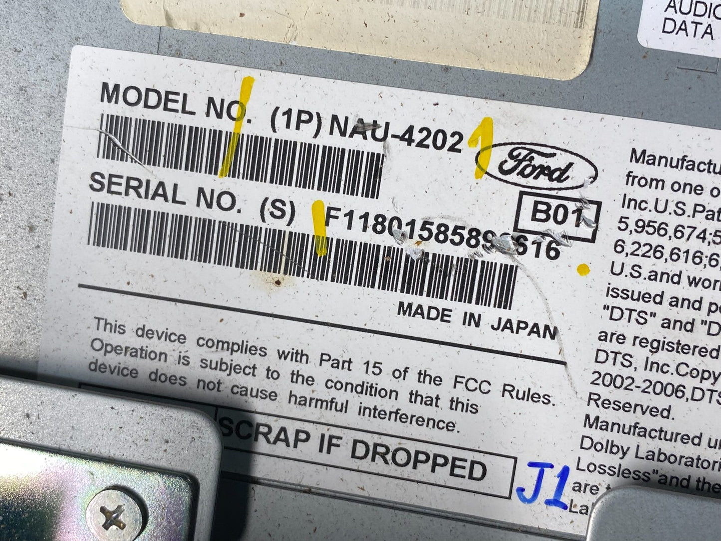 2010 Lincoln Mkz Radio Navigation Hvac Climate Control Panel S6778 DG7