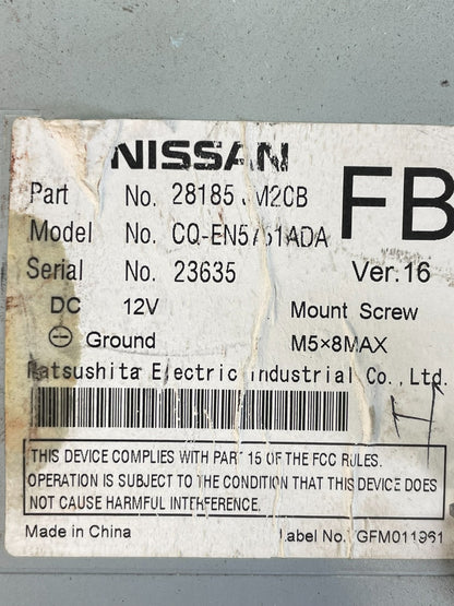 2008-2009 Nissan Rogue Bose Radio Stereo 6 Disc Changer CD Player AD59299