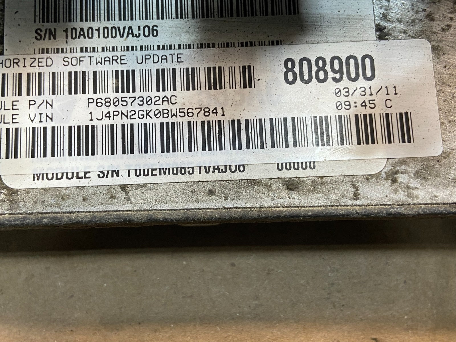 2011 Jeep Liberty 3.7L PCM ECM ECU Engine Control Module p68057302ab ag1576 DG2