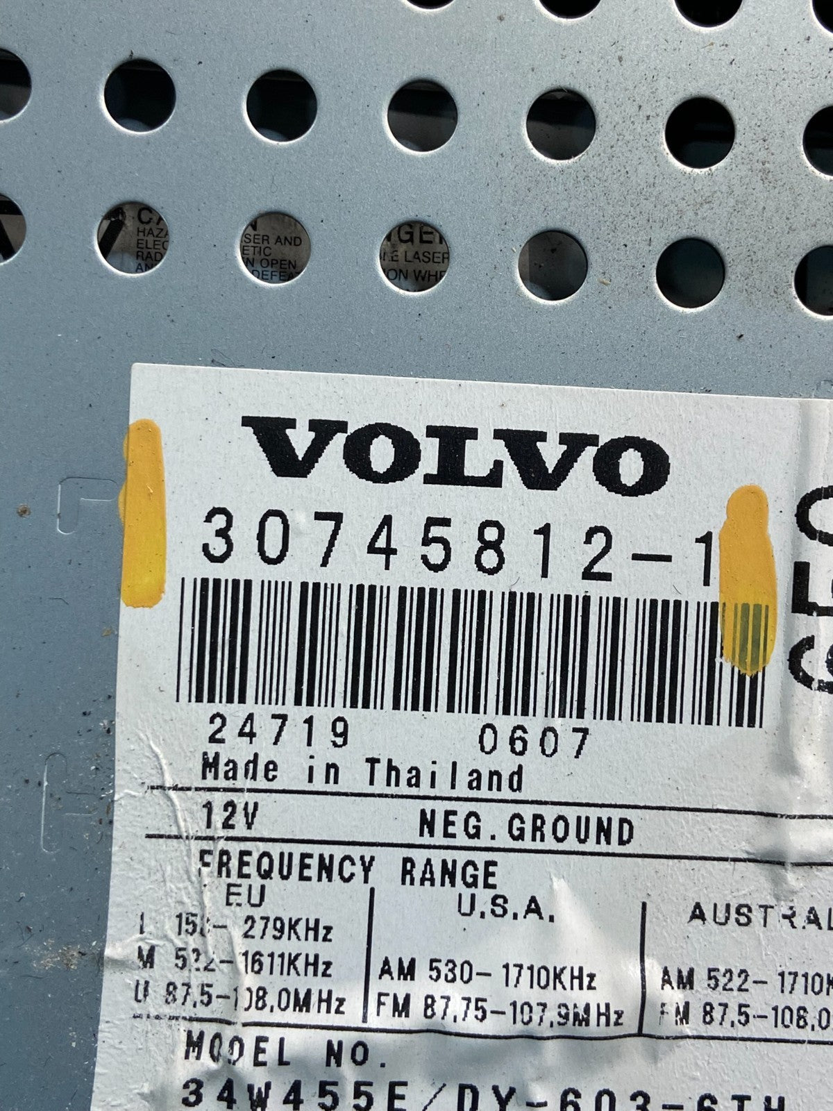 2005 - 2009 Volvo S60 S70 S80 Radio Multimedia CD Player ae4604 DG6