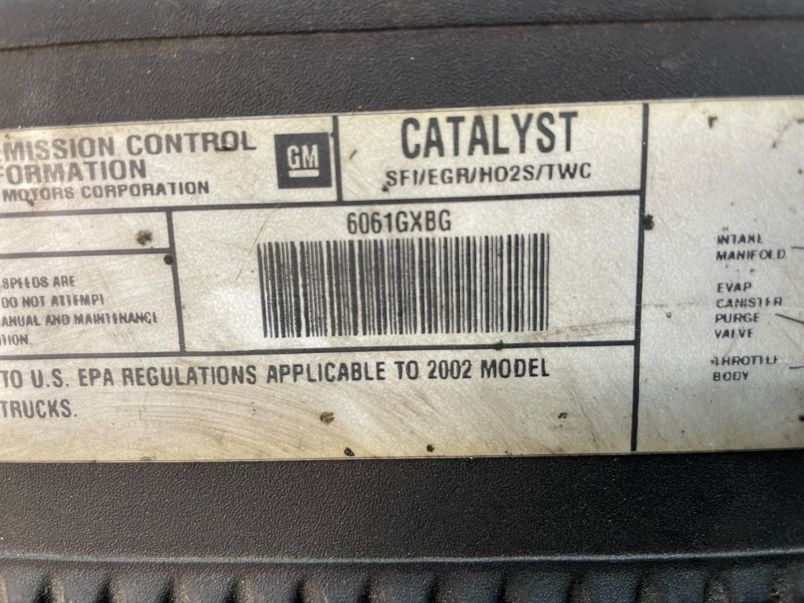 GM Air Cleaner Box Assembly 6061GXBG ad8275 DG5